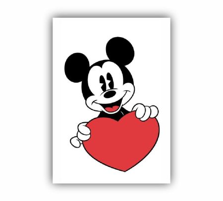 Mickey Mouse With Heart Poster Mockup