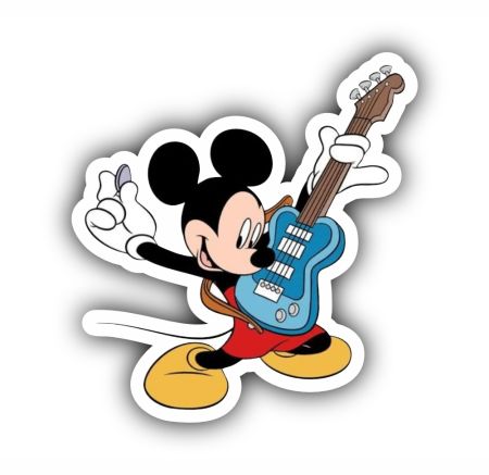 Mickey Playing Guitars Disney Sticker