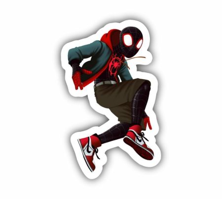 Miles Morales 02 Sticker Mockup