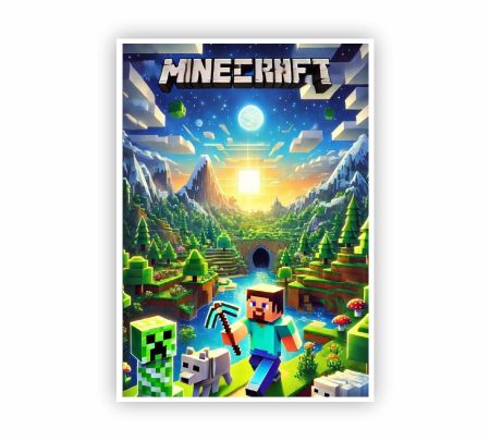 Minecraft Adventure World Poster Mockup