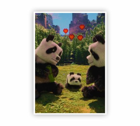 Minecraft Panda Poster Mockup