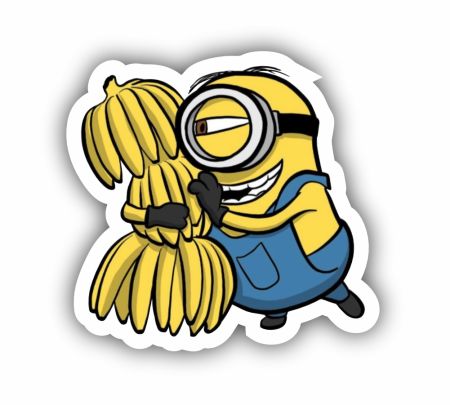 Minion With Banana Sticker