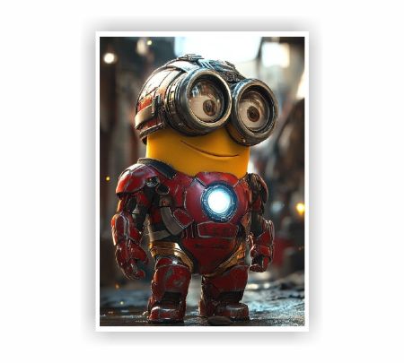 Minions Iron Man Poster Mockup