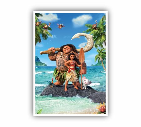Moana and Maui Disney Poster Mockup