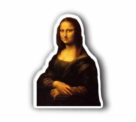 Mona Lisa Sticker Mockup