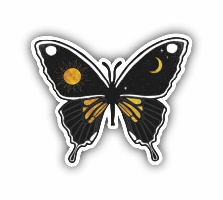 Monarch Butterfly Sticker Mockup