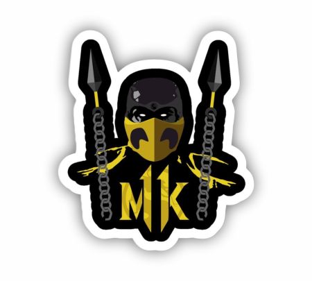 Mortal Kombat Scorpion Chains Sticker Mockup