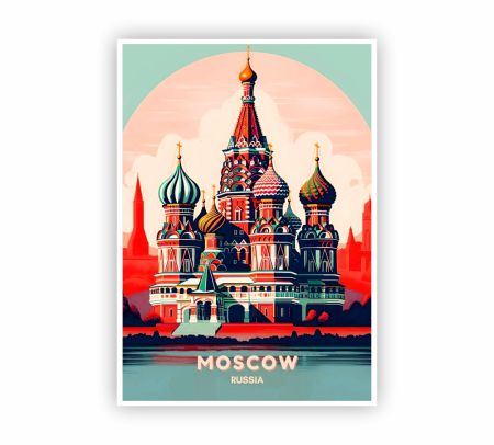 Moscow Russia Poster Mockup