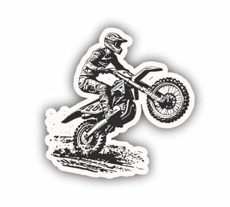 Moto Wheelie Sticker Mockup