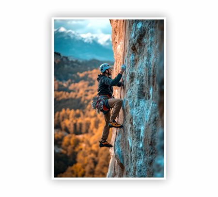 Mountain Climbing Adventure Poster Mockup