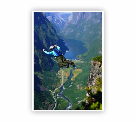 Mountain Paragliding Poster Mockup