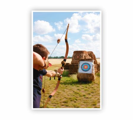 Mounted Archer Practicing Poster Mockup
