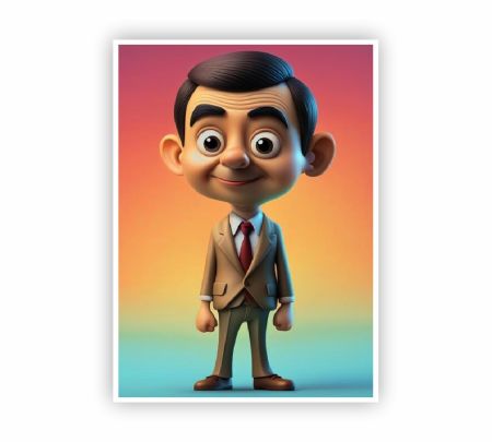 Mr. Bean Kawaii Poster Mockup