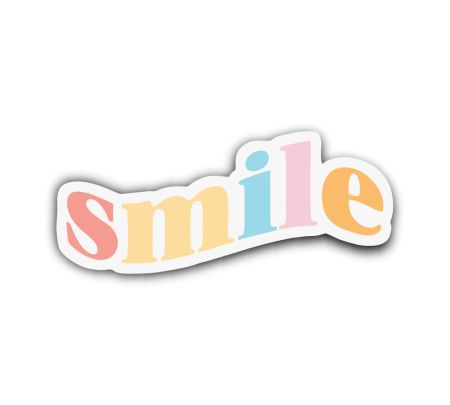 Multicolor Smile Aesthetic Sticker