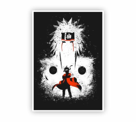 Naruto And Jiraiya Sage Mode Poster Mockup
