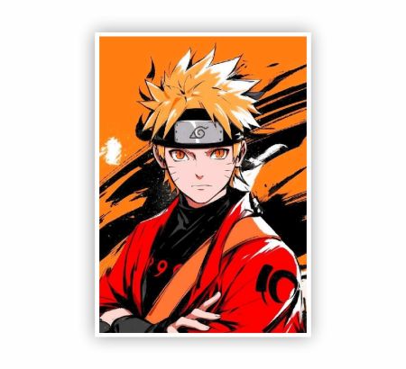 Naruto Uzumaki Anime Art Poster Mockup