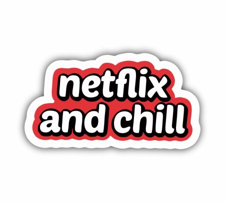 Netflix And Chill Sticker Mockup