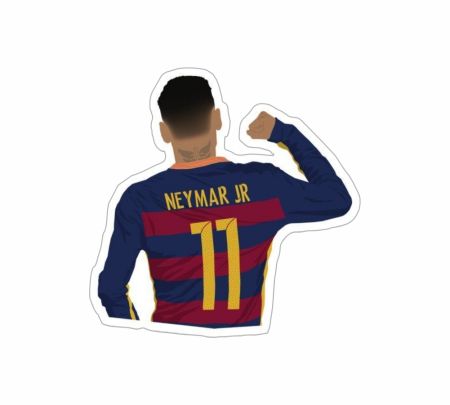 Neymar JR Football Sticker Mockup
