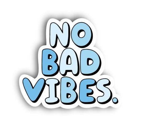 No Bad Vibes Sticker Mockup