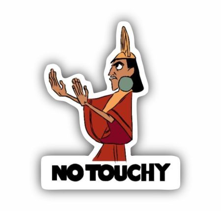 No Touchy Sticker Mockup