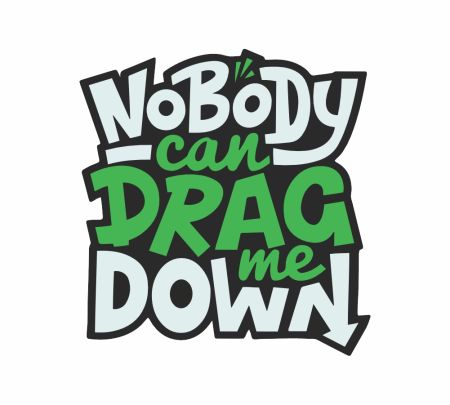 Nobody Can Drag Me Down Sticker Mockup