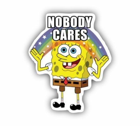 Nobody Cares Sticker Mockup