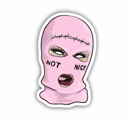 Not Nice Girl Sticker Mockup