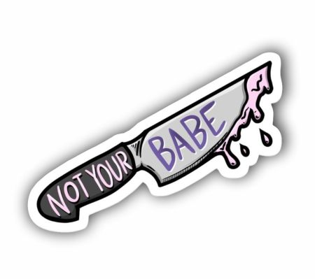 Not Your Babe Sticker Mockup
