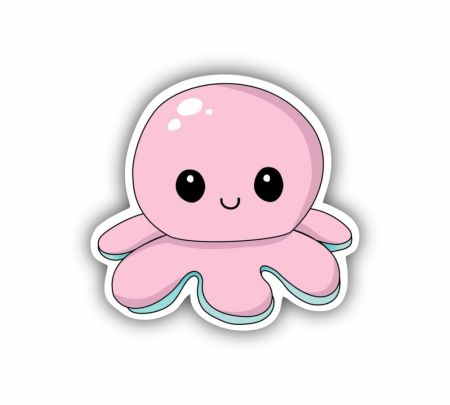 Octopus Mood Sticker Mockup