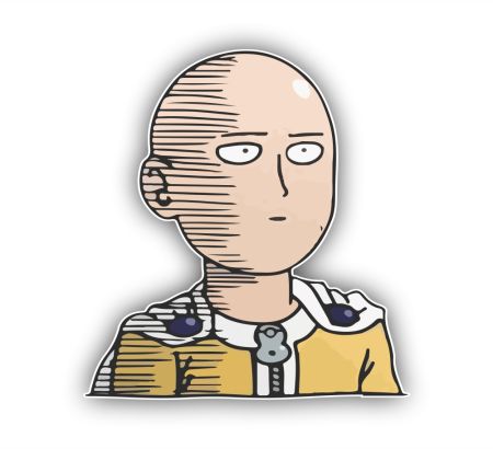 One Punch Man 01 Sticker Mockup