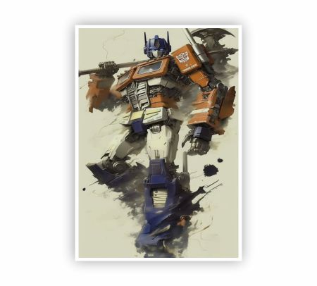Optimus Prime Transformers Autobot Poster Mockup