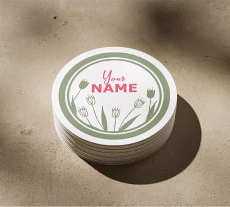 Paper Coasters Mockup