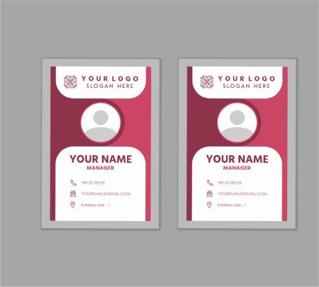 Paper ID Cards(Pouch Laminated cards) Mockup