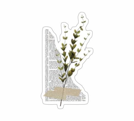 Paper Leaf Sticker Mockup