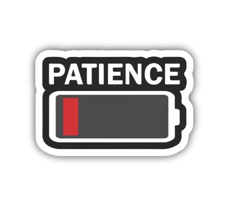 Patience Sticker Mockup