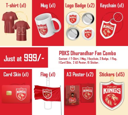 Punjab Kings Paglu Dhurandhar Fan Combo