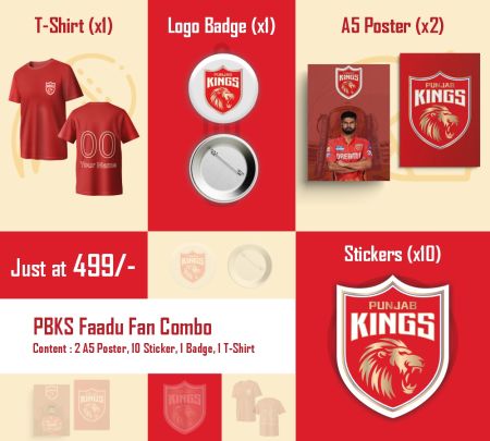 Punjab Kings Faadu Fan Combo Mockup