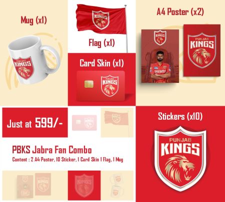 Punjab Kings Jabra Fan Combo Mockup