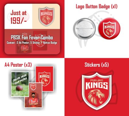 Punjab Kings Fan fever IPL Combo Mockup