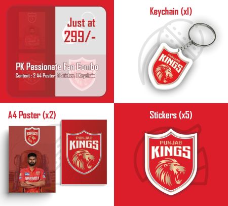 Punjab Kings Passionate Fan Combo Mockup