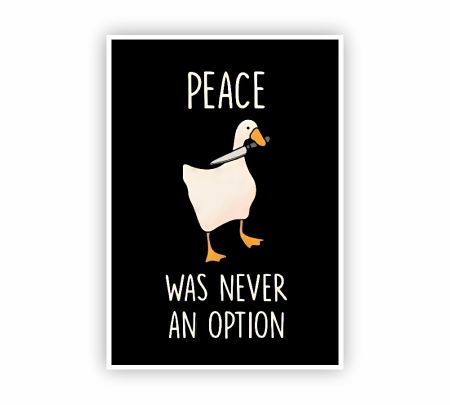 Peace Was Never An Option Poster Mockup