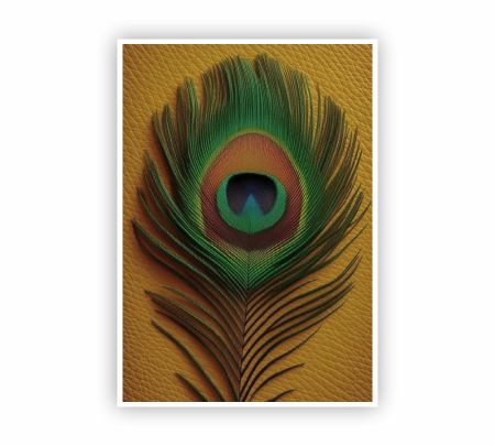 Peacock Feather Poster Mockup
