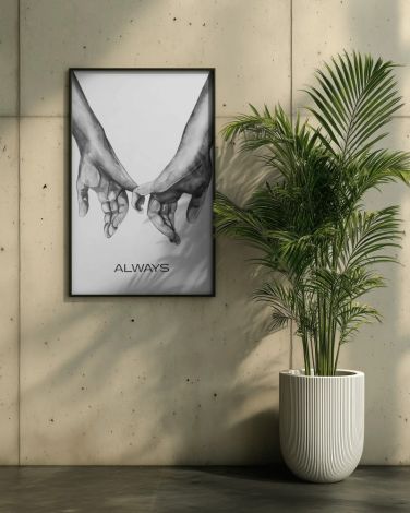 Personalized Always Hands Wall Frame Mockup