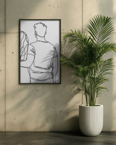 Personalized Couple Line Art Wall Frame
