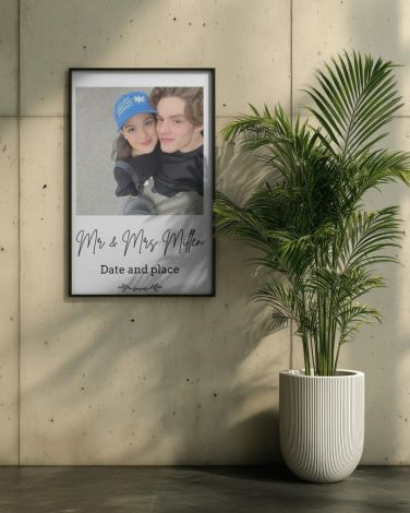 Personalized Couple Photo Wall Frame Mockup