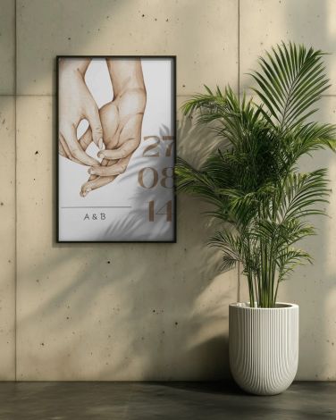 Personalized Love Date Photo Frame Mockup