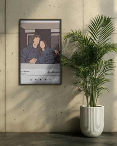 Personalized Music Player Photo Frame Mockup
