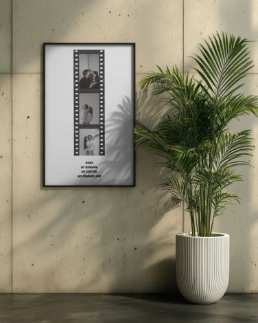 Personalized Photo Filmstrip Wall Frame Mockup