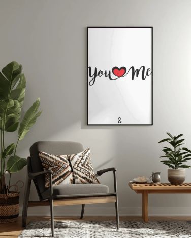 Personalized Text Wall Frame Mockup