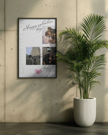 Personalized Valentine Memory Photo Frame Mockup